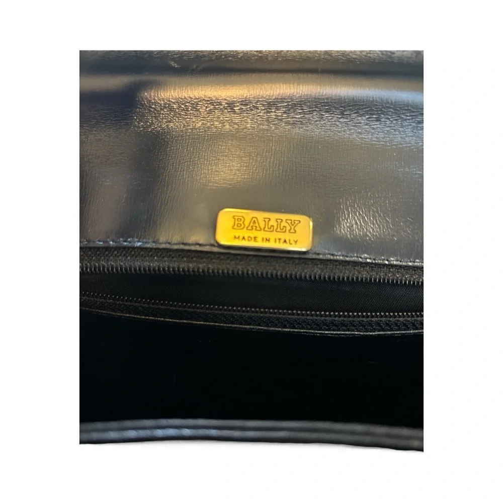 Vintage Bally Black Leather Top Handle Bag - Picture 8 of 12
